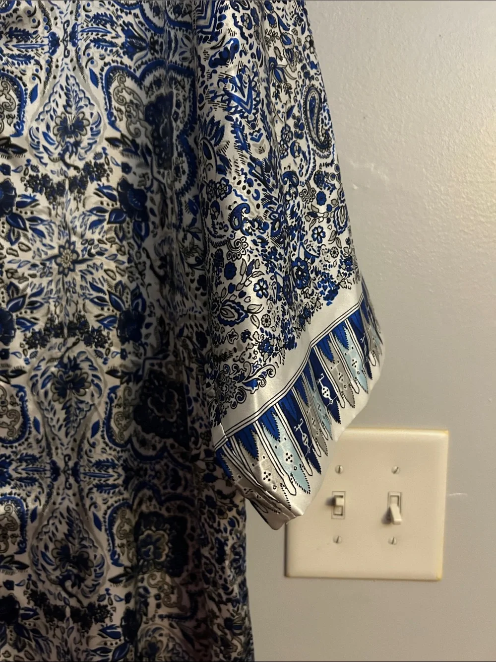 Blue Paisley Printed Women's Dress